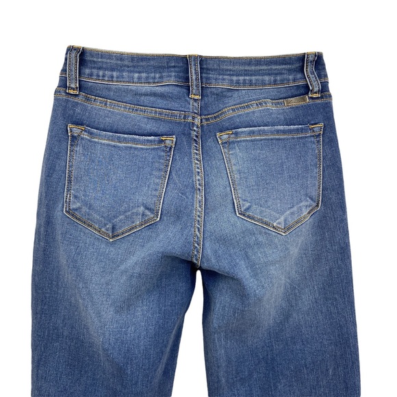 KANCAN Jeans Mid Rise Skinny Leg Denim Stretch, Distressed - Picture 4 of 6